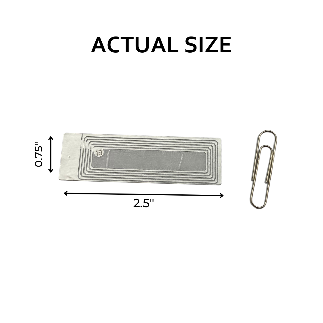 19mm x 65mm Transparent Security Labels (RF 8.2MHz, 1000/roll)