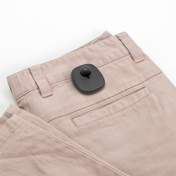 Large Rectangular Clothing Security Tag with Pins - Black - Pack of 500 (RF 8.2MHz)