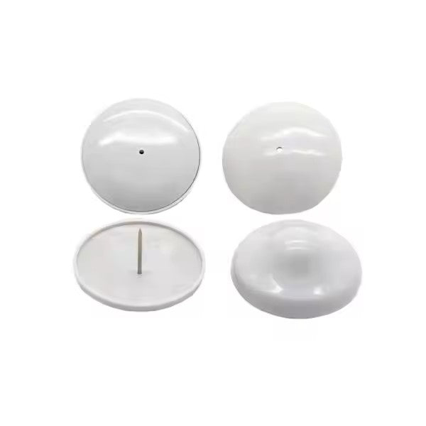RF 4.7MHz Small Designer Tamper Resistant Clothing Security Tag (1.75", White) Pack of 500 - CLEARANCE