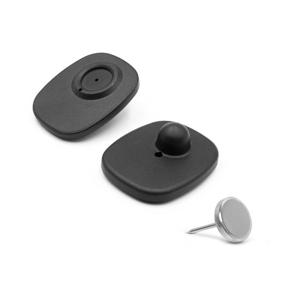 Large Rectangular Clothing Security Tag with Pins (8.2MHz, Black) - Pack of 500