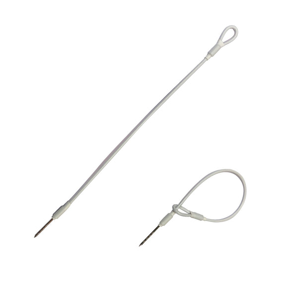 Lanyard With Pin End (6", WHITE) Pack of 500
