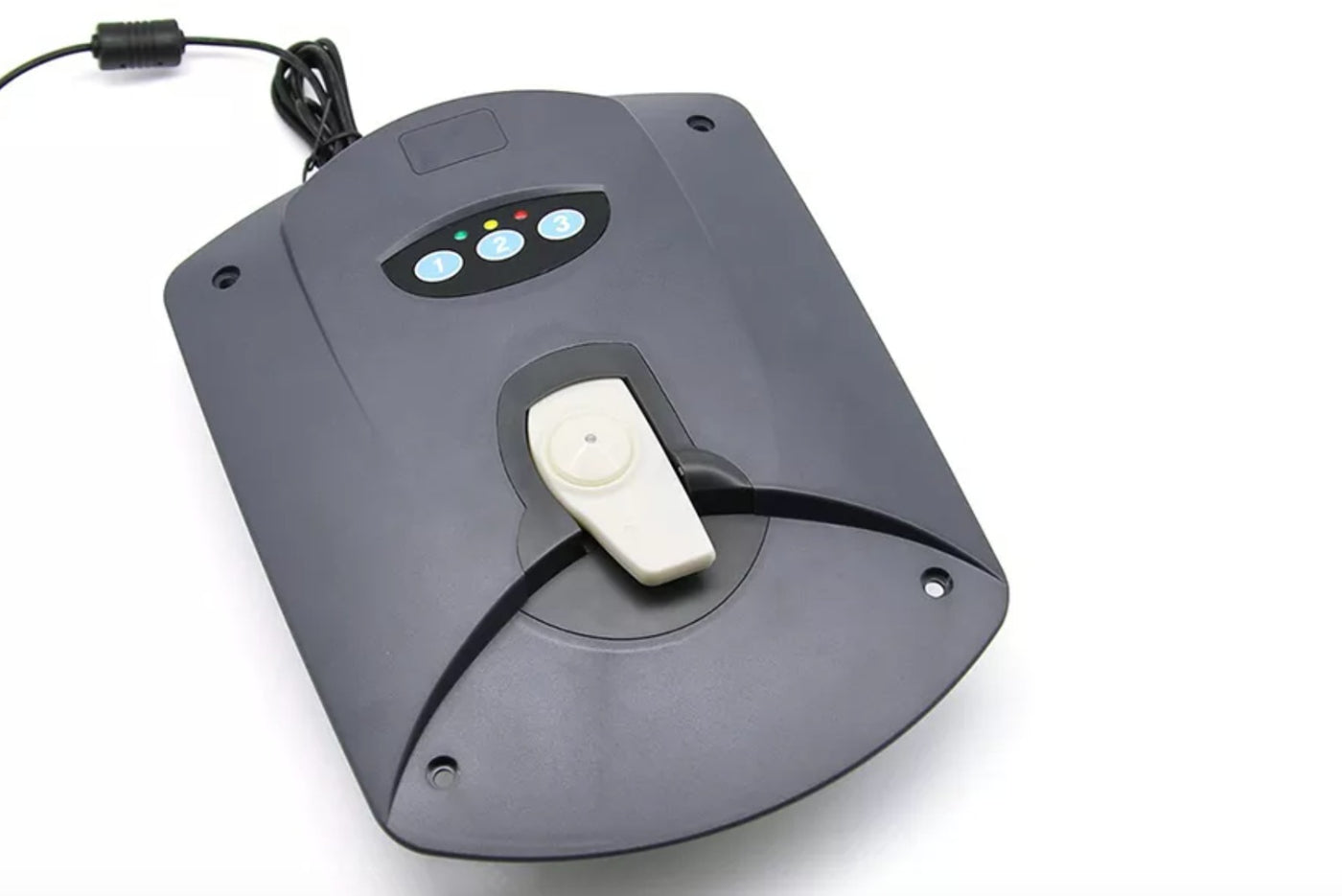 Large electric Supertag detacher for retail checkout counters