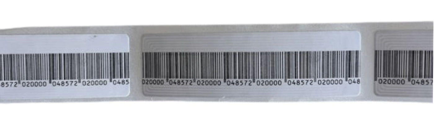 19mm x 65mm Barcode Security Labels (RF 8.2MHz, 1000/roll)