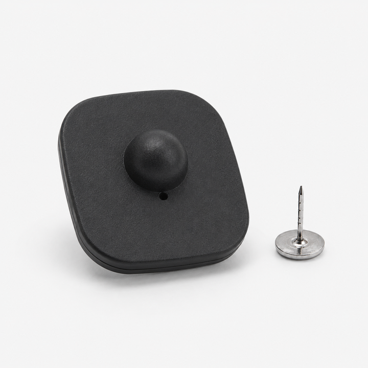 INEO Mini Rectangular Tag RF 8.2 MHz in black with separate 16 mm pin