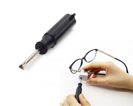 Demo shown of optical Tag detacher to remove security tags from the Eyeglass.