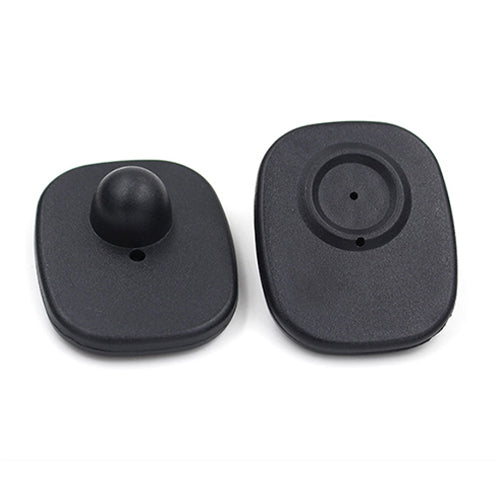 Rectangular mini tag used with Electronic Article Surveillance (EAS) systems to prevent the theft and shoplifting of clothing at retail stores
